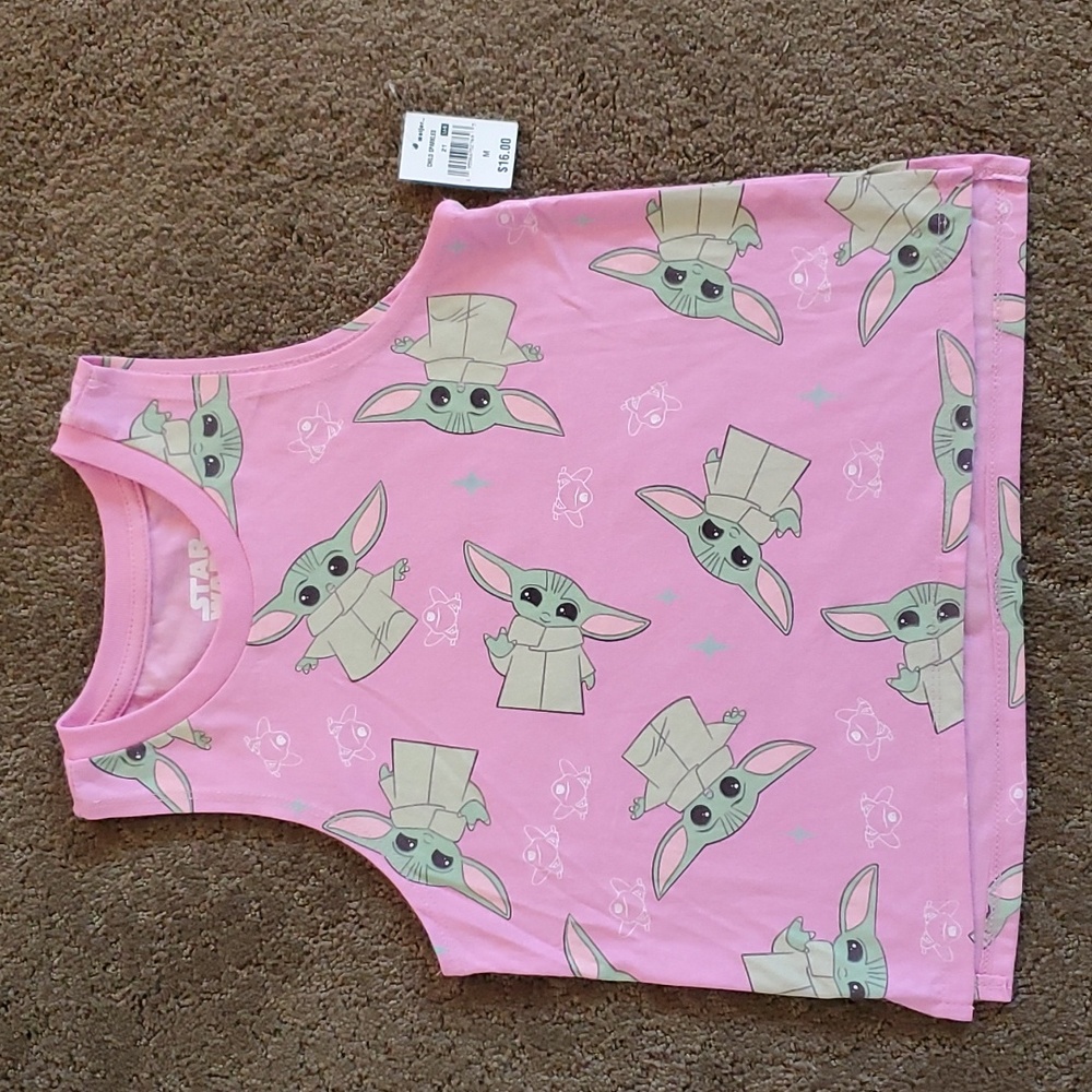 Girls Star Wars The Mandalorian BABY YODA  Tank Top Size XS Med Large XL  NWT